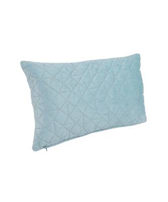 Eyda Super Soft Velvet Aqua Color Set of 2 Quilted Cushion Cover 4