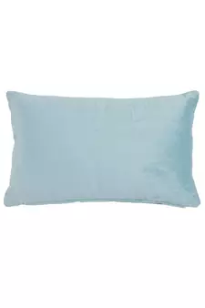 Eyda Super Soft Velvet Aqua Color Set of 2 Quilted Cushion Cover