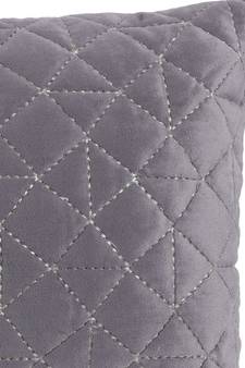 Eyda Super Soft Velvet grey Color Set of 2 Quilted Cushion Cover