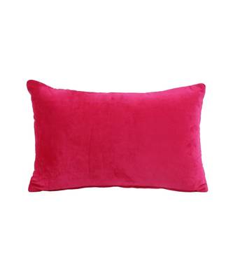 Eyda Super Soft Velvet Fuchsia Color Set of 2 Quilted Cushion Cover 5