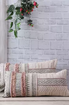 Eyda Hand Block Cotton Cushion Cover Set of 2