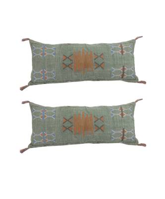 Eyda Embroidered Linen Cushion Covers Set of 2 3