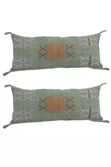 Eyda Embroidered Linen Cushion Covers Set of 2