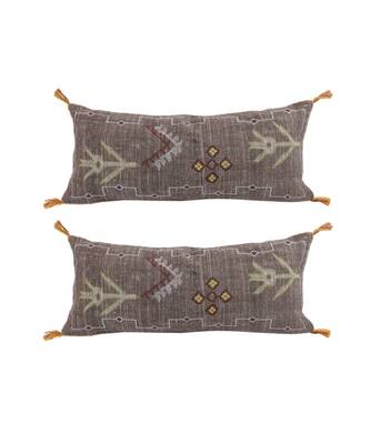 Eyda Embroidered Linen Cushion Covers Set of 2 3
