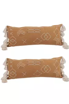 Eyda Embroidered Cotton Cushion Covers Set of 2