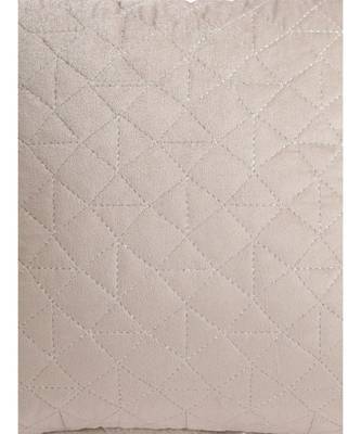 Eyda Velvet Grey Color Set of 2 Quilted Cushion Cover 1