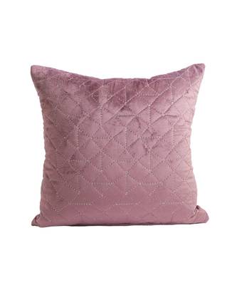 Eyda Velvet Purple Color Set of 2 Quilted Cushion Cover 3