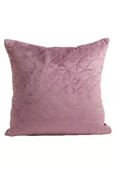Eyda Velvet Purple Color Set of 2 Quilted Cushion Cover