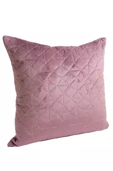 Eyda Velvet Purple Color Set of 2 Quilted Cushion Cover