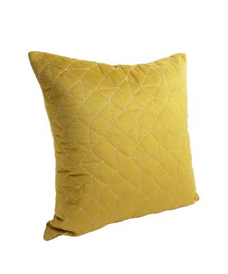 Eyda Velvet Olive Color Set of 2 Quilted Cushion Cover 3