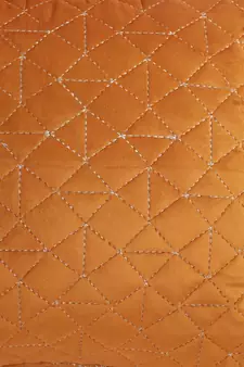 Eyda Velvet Rust Color Set of 2 Quilted Cushion Cover