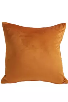Eyda Velvet Rust Color Set of 2 Quilted Cushion Cover