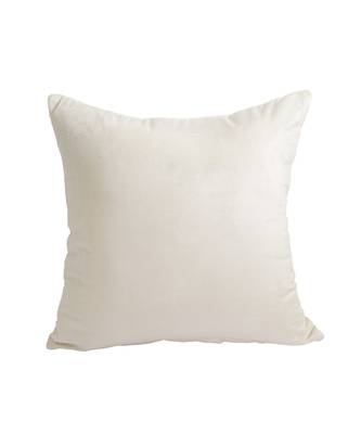 Eyda Velvet Ivory Color Set of 2 Quilted Cushion Cover 4
