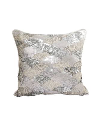 Eyda Silver Embellished Set of 2 Cushion Cover 3