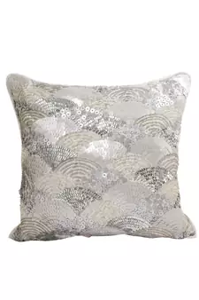 Eyda Silver Embellished Set of 2 Cushion Cover