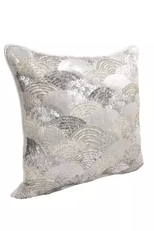 Eyda Silver Embellished Set of 2 Cushion Cover