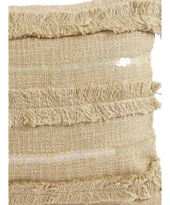 Eyda Set of 2 Khaki Color Cotton Cushion Cover 2