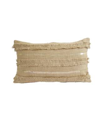 Eyda Set of 2 Khaki Color Cotton Cushion Cover 4