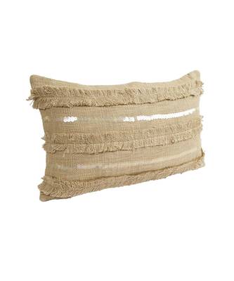 Eyda Set of 2 Khaki Color Cotton Cushion Cover 5