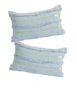 Eyda Set of 2 Sky Blue Color Cotton Cushion Cover