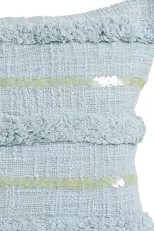 Eyda Set of 2 Sky Blue Color Cotton Cushion Cover
