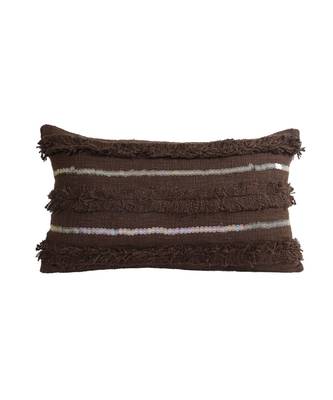 Eyda Set of 2 Dark Brown Color Cotton Cushion Cover 4