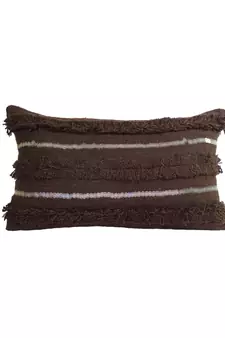 Eyda Set of 2 Dark Brown Color Cotton Cushion Cover