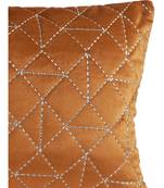 Eyda Super Soft Rust Color Set of 2 Quilted Cushion Cover
