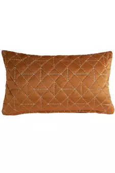 Eyda Super Soft Rust Color Set of 2 Quilted Cushion Cover