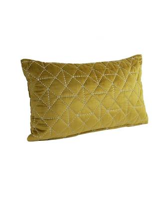 Eyda Super Soft Olive Green Color Set of 2 Quilted Cushion Cover 5