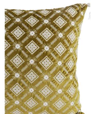 Eyda Super Soft Green Color Set of 2 Embroidered Cushion Cover 2