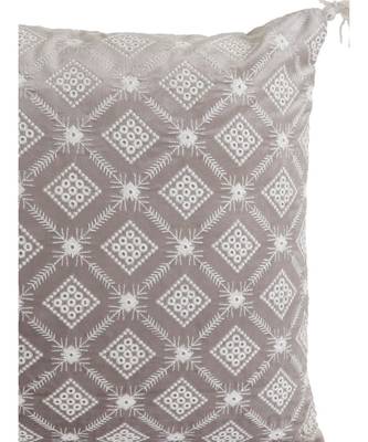 Eyda Super Soft Grey Color Set of 2 Embroidered Cushion Cover 2