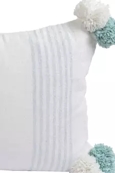 Eyda Decorative White Color Striped Set of 2 Cushion Cover