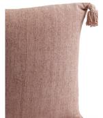 Eyda Decorative White and Brown Color Striped Set of 2 Cushion Cover