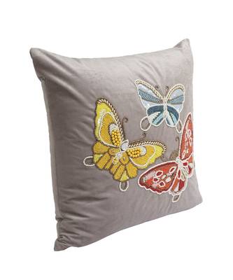 Eyda Velvet Grey Color Beaded Sequin Set of 2 Cushion Cover 5