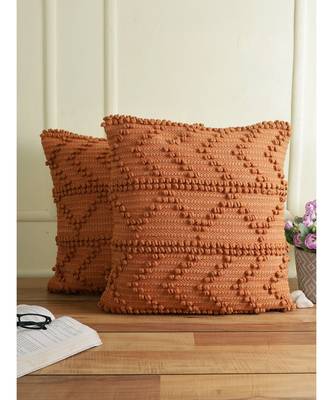 Eyda Rust Hand Woven Cotton Set of 2 Cushion Cover 3