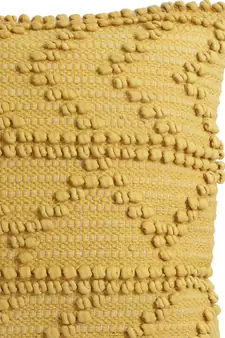 Eyda Yellow Hand Woven Cotton Set of 2 Cushion Cover