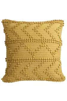 Eyda Yellow Hand Woven Cotton Set of 2 Cushion Cover