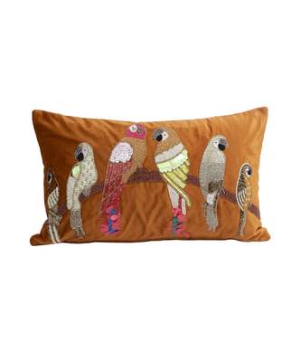 Eyda Velvet Copper Color Beaded Sequin Set of 2 Cushion Cover 4
