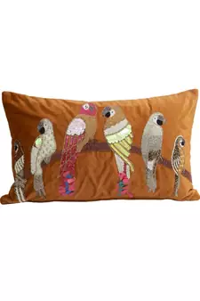 Eyda Velvet Copper Color Beaded Sequin Set of 2 Cushion Cover