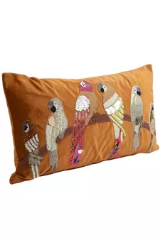 Eyda Velvet Copper Color Beaded Sequin Set of 2 Cushion Cover