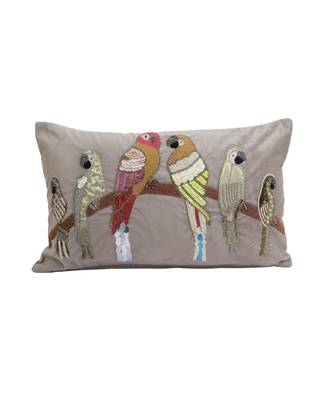 Eyda Velvet Grey Color Beaded Sequin Set of 2 Cushion Cover 4
