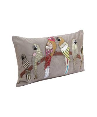 Eyda Velvet Grey Color Beaded Sequin Set of 2 Cushion Cover 5