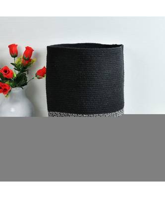 Black, White Zigzag, Laundry Basket, 14x17 inches 1