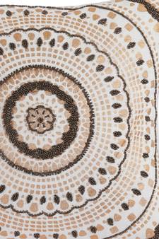 Eyda Ivory Beaded Cotton Set of 2 Cushion Cover