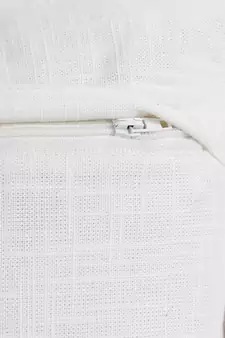 Eyda Ivory Beaded Cotton Set of 2 Cushion Cover
