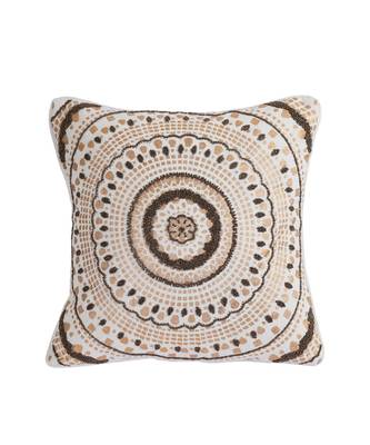 Eyda Ivory Beaded Cotton Set of 2 Cushion Cover 5