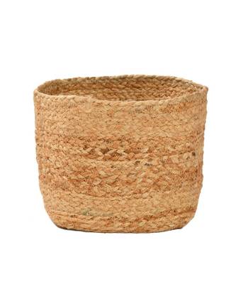 Jute Plain Storage Basket Square, plain, 18x18 cm 2