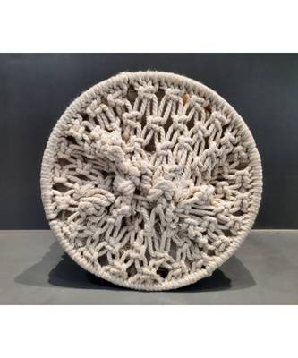 Macrame Wireframe Round Basket 4