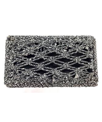 Macrame Wireframe Shelf Basket, Black, Small 4